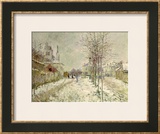 Snow Effect Framed Giclee Print by Claude Monet