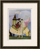 Venice, Carnival Characters Framed Giclee Print by Umberto Brunelleschi
