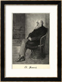 Charles Darwin English Naturalist Sitting in a Chair Framed Giclee Print by Thomas Johnson