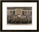 American President Woodrow Wilson Asks Congress to Declare War 額入りジクレープリント American President Woodrow Wilson Asks Congress to Declare War 額入りジクレープリント