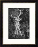 At a Sabbat in the Basque Country Two Witches Enjoy a Lascivious Dance Framed Giclee Print by Martin Van Maele