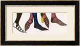 Selection of Piked Shoes with Long Uppers and Buckled Ankle Straps Framed Giclee Print