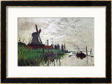 Windmill at Zaandam (Netherlands), 1871 Framed Giclee Print by Claude Monet