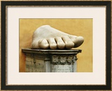 Marble Foot from Colossal Figure of Emperor Constantine the Great (306-337 CE) Framed Giclee Print