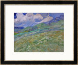 Wheatfield and Mountains, c.1889 Framed Giclee Print by Vincent van Gogh