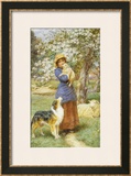 Lambing Time Framed Giclee Print by Basil Bradley