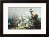 The Battle of Trafalgar, c.1875 額入りジクレープリント - ジョン・キャロウ