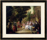 The Minuet under the Oak Tree, 1787 額入りジクレープリント - フランソワ・ルイ・ジョゼフ・ワトー
