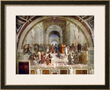 School of Athens, circa 1510-1512, One of the Murals Raphael Painted for Pope Julius II Framed Giclee Print by Raphael 