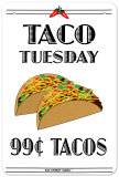 Taco Tuesday Tin Sign