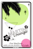 Martini Lounge Plaque en métal