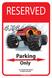 Reserved 4 x4 Parking Only Emaille bord