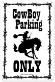 Cow Boy Parking Plakietka emaliowana