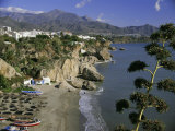 Salon Beach from Balcon De Europe, Nerja, Andalucia (Andalusia), Spain, Europe Photographic Print by Michael Short