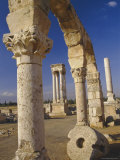 The Tetrastyle in City Centre Seen Through Street Arcades, Umayyad Anjar, Lebanon, Middle East Photographic Print by Fred Friberg