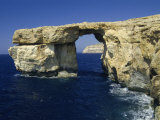 Natural Bridge Close to Dwejra Bay, Gozo, Malta, Mediterranean, Europe Photographic Print by Fred Friberg