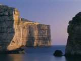 Coastline in the Evening at Dwejra, Gozo, Malta, Mediterranean, Europe Photographic Print by Fred Friberg