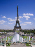The Eiffel Tower with Water Fountains, Paris, France Photographic Print by Nigel Francis