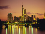 City Skyline at Sunset, Frankfurt-Am-Main, Hessen, Germany, Europe Lámina fotográfica por Roy Rainford