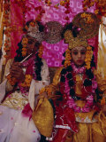 Children Dressed as Radha and Krishna at a Village Fair Near Jaipur, Rajasthan State, India, Asia Photographic Print by David Beatty