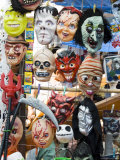 Masks for Sale on Market Day, Zaachila, Oaxaca, Mexico, North America Photographic Print by Robert Harding