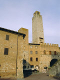 Palazzo Vecchio Del Podesta, Piazza Del Duomo, San Gimignano, Tuscany, Italy Photographie par Fraser Hall