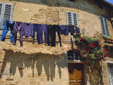 Volterra, Tuscany, Italy. Washing Hanging on a Line Photographic Print by Fraser Hall