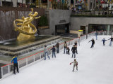 Ice Rink at Rockefeller Center, Mid Town Manhattan, New York City, New York, USA Photographic Print by Robert Harding