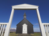 Black Timber Church at Budir, Snaefellsnes Peninsula, North West Area, Iceland, Polar Regions Photographic Print by Neale Clarke