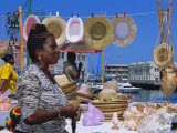 Souvenir Market Stall, Barbados, Caribbean, West Indies Lámina fotográfica por Sylvain Grandadam