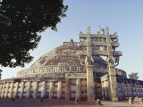 Buddhist Stupa and Torana (Gateway) of Stupa 1, Known as the Great Stupa, Madhya Pradesh, India Photographic Print by John Henry Claude Wilson