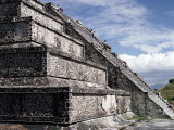 Main Staircase of the Pyramid of the Moon, Unesco World Heritage Site, Mexico Lámina fotográfica por Desmond Harney
