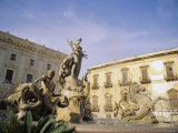 Statue of Artemis (Late 19th Century by Giulio Moschetti), Piazza Archimede, Ortygia, Sicily, Italy Photographic Print by Richard Ashworth