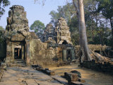 Ruins at Archaeological Site, Ta Prohm Temple, Angkor, Cambodia, Indochina Photographic Print by Occidor Ltd