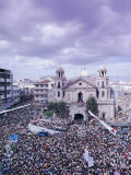 Crowds of Pilgrims and Devotees, Black Nazarene Festival, Downtown, Manila, Philippines Photographic Print by Alain Evrard