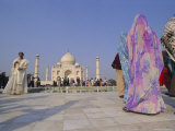 Indian Tourists at Taj Mahal, Built by the Moghul Emperor Shah Jehan, Agra, Uttar Pradesh, India Photographic Print by Robert Harding