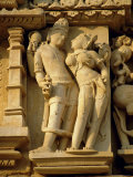 Vishnu and Lakshami, Sculptures on the Parshvinath Temple, Jain Group, Madhya Pradesh State, India Photographic Print by Richard Ashworth