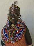 Portrait of a Young Samburu Woman in Traditional Dress and Jewellery, East Africa, Africa Photographic Print by Liba Taylor