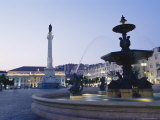 Rossio Square (Dom Pedro Iv Square), Lisbon, Portugal, Europe Photographic Print by Yadid Levy