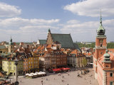 Elevated View Over the Royal Castle and Castle Square, Old Town, Warsaw, Poland Photographic Print by Gavin Hellier