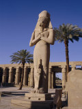 Statue of Amun, with Ramses II (Ramasses the Great) Between His Knees, Karnak, Thebes, Egypt Photographic Print by Michael Short