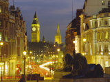 Evening View from Trafalgar Square Down Whitehall with Big Ben in the Background, London, England Photographic Print by Roy Rainford