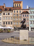 The Mermaid Fountain, Cast in 1855, the Symbol of Warsaw, Warsaw, Poland Photographic Print by Gavin Hellier