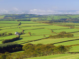 Fields on Edge of Exmoor National Park, from Shoulsbarrow Common, Challacombe, Devon, England Photographic Print by Pearl Bucknell