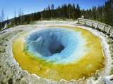 Morning Glory Pool, Yellowstone National Park, Wyoming Photographic Print by Anthony Waltham