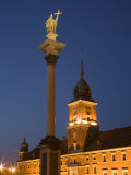 Castle Square (Plac Zamkowy), the Sigismund III Vasa Column and Royal Castle, Warsaw, Poland Photographic Print by Gavin Hellier