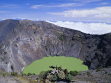 Third Crater, Created in 1994 and Containing Green Lake, Irazu Volcano, Cartago, Costa Rica Fotografisk trykk av Pearl Bucknell