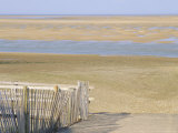 West Sands at Low Tide from Footpath from Wells Beach Car Park, England, UK Photographic Print by Pearl Bucknell