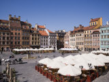 Colourful Houses, Restaurants and Cafes the Old Town Square (Rynek Stare Miasto), Warsaw, Poland Photographic Print by Gavin Hellier
