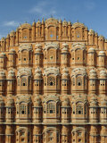 Detail of the Facade of the Palace of the Winds or Hawa Mahal, Rajasthan, India Fotografisk trykk av Jeremy Bright